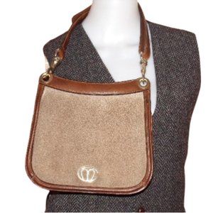 Vintage Mark Cross Brown&Leather Adjustable 1980's shoulder bag Gorgeous